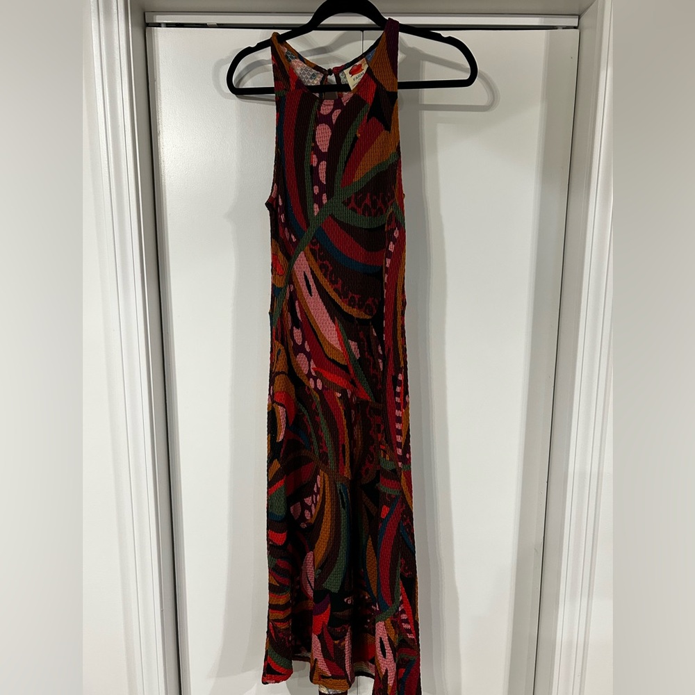 FARM Rio Multicolor Abstract Print Maxi Dress